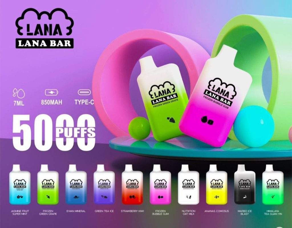 LANA 5000口拋棄式電子煙，提供豐富風味與持久霧化體驗